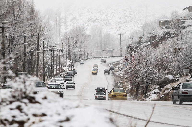 کاهش دما و بارش برف و باران در استان