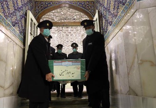 خاکسپاری شهید مدافع حرم در مشهد