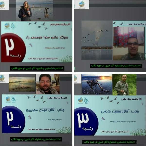 نفرات برتر مازندرانی در نخستین جشنواره آثار خبری حوزه تالاب