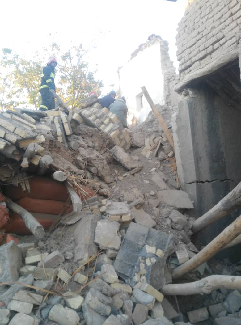 یک کشته در ریزش ساختمان دو طبقه در فسا