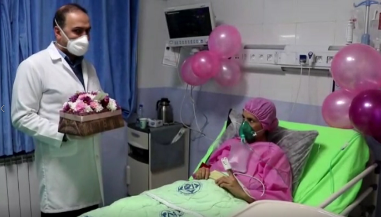 تولد نوزاد مادر کرونایی در بیمارستان سینا همدان