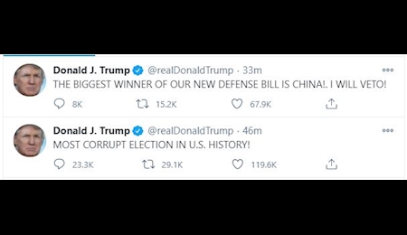 ترامپ چین را ، برنده لایحه دفاعی آمریکا دانست!