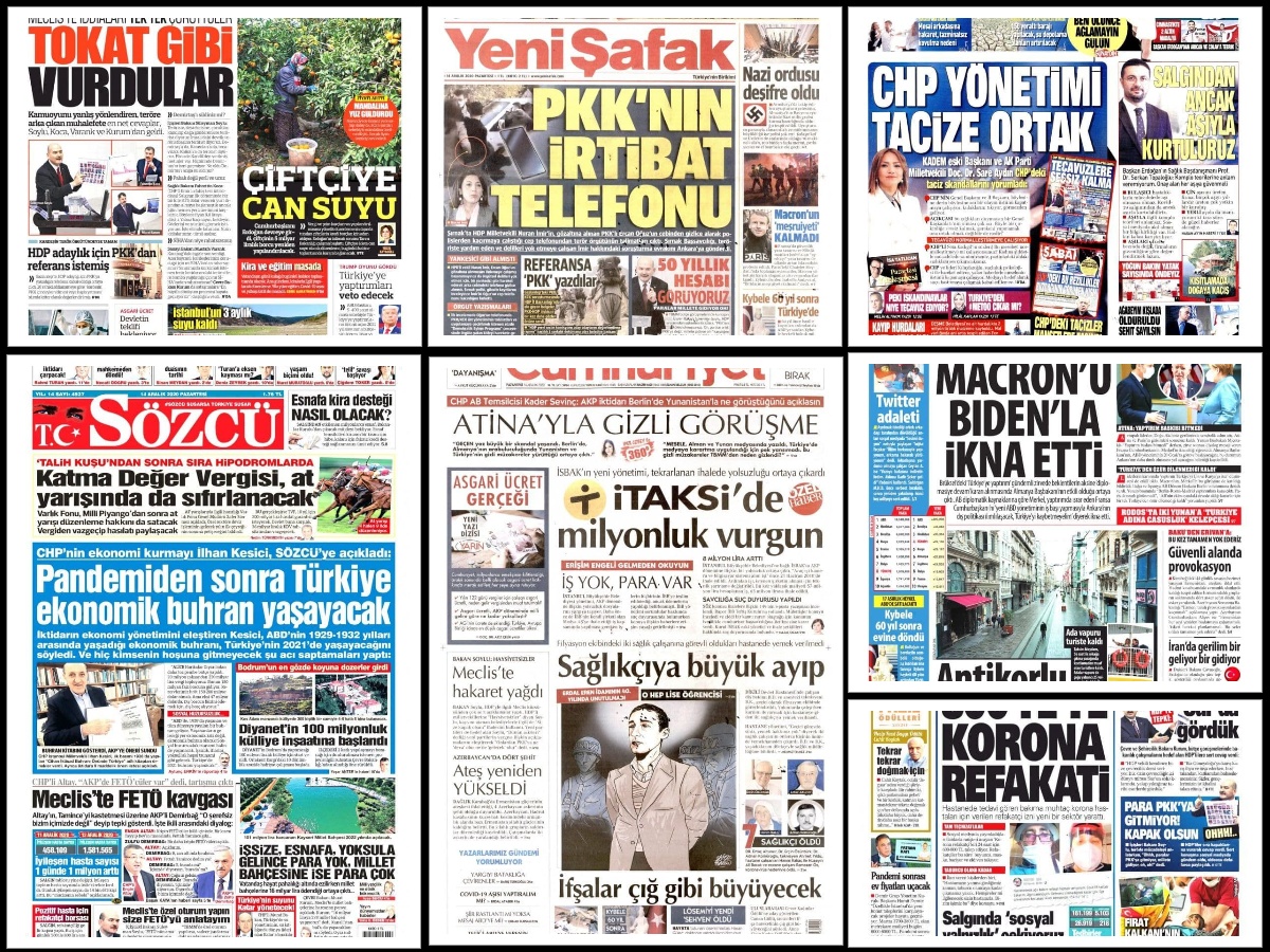 مهمترین عناوین روزنامه های ترکیه