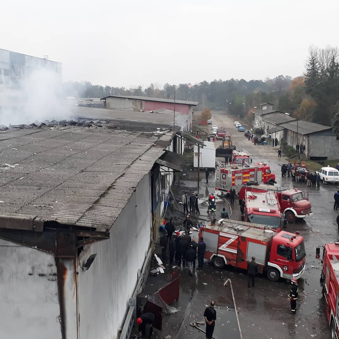 آتش سوزی در کارخانه چوکا