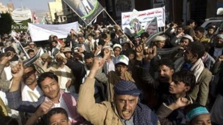 تجمع در یمن علیه جنایت های متجاوزان سعودی