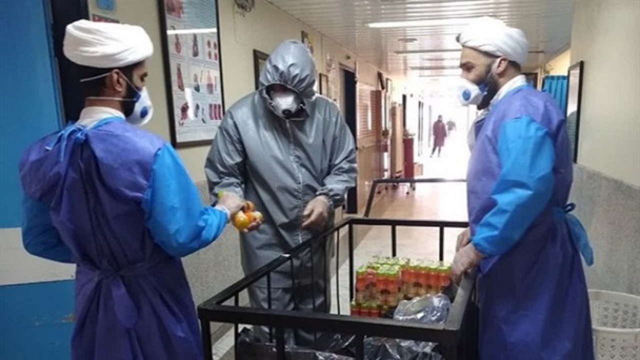 کمک طلاب بسیجیاستان قزوین به کادر درمان