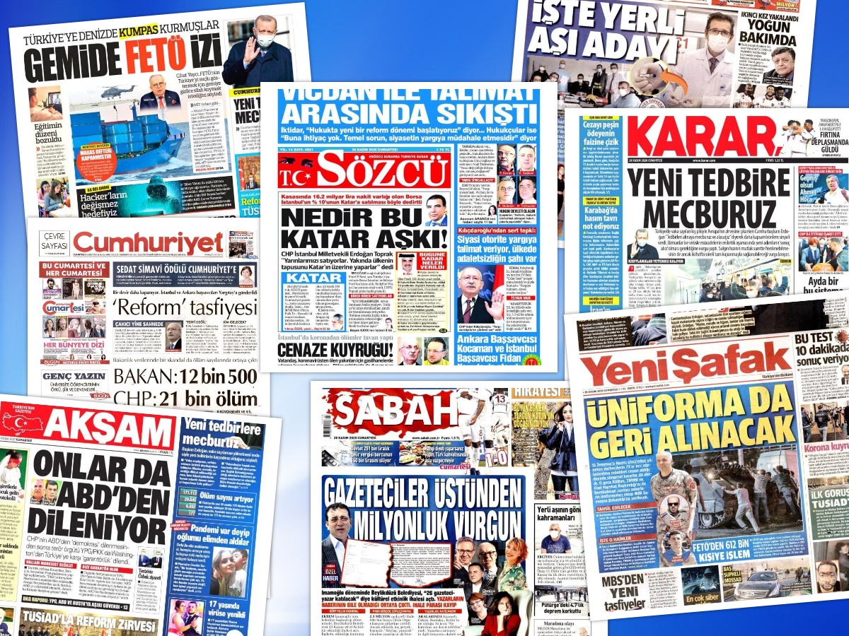 مهمترین عناوین روزنامه‌های ترکیه