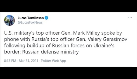 رایزنی تلفنی دو مقام نظامی آمریکا و روسیه درباره اوکراین