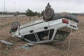 واژگونی مرگبار سواری پراید در محور دلیجان- اصفهان
