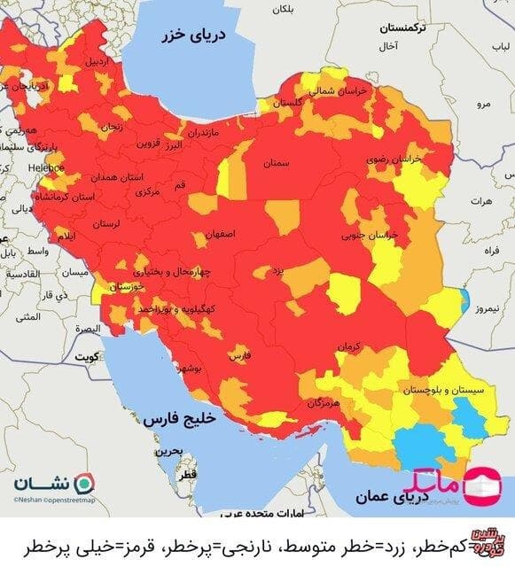 شهرستان جم نیز قرمز کرونایی شد