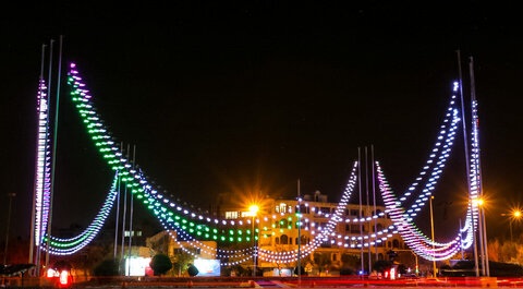 نور افشانی بیش از ۳۰ نقطه شهر اصفهان در شب میلاد حضرت مهدی (عج)