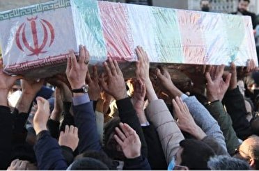 خاکسپاری پیکر یک شهید گمنام در کرمانشاه