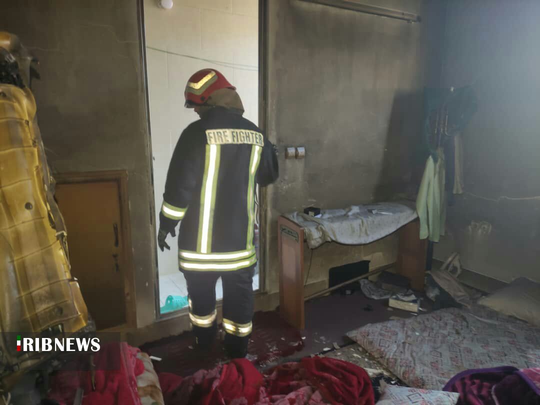 نجات مادر و فرزند از میان آتش‌سوزی ساختمان پنج طبقه در شیراز