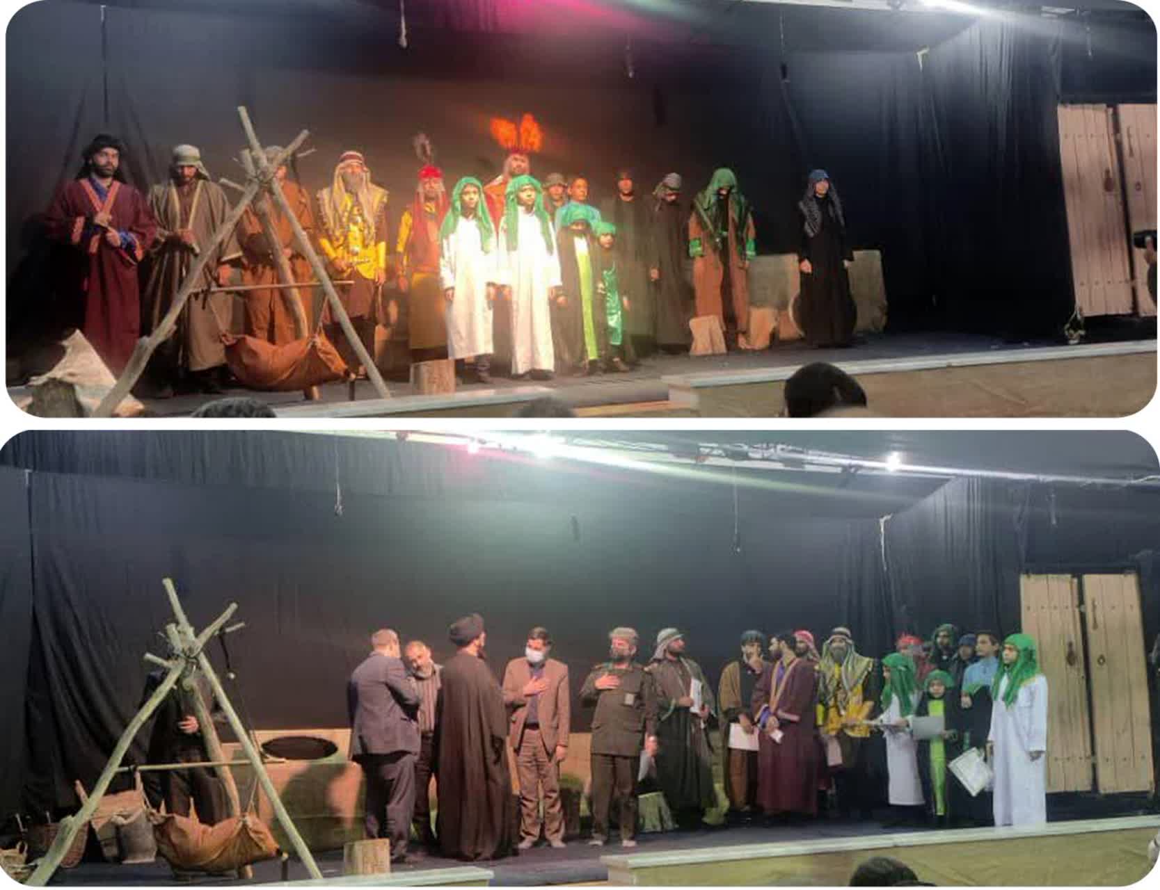 اجرای نمایش آئینی مسافر مدینه در روستای محمدآباد کویرات آران و بیدگل