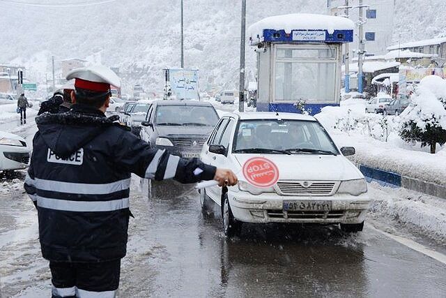 هشدار پلیس راهور مبنی بر وقوع بارش شدید در جاده‌ها