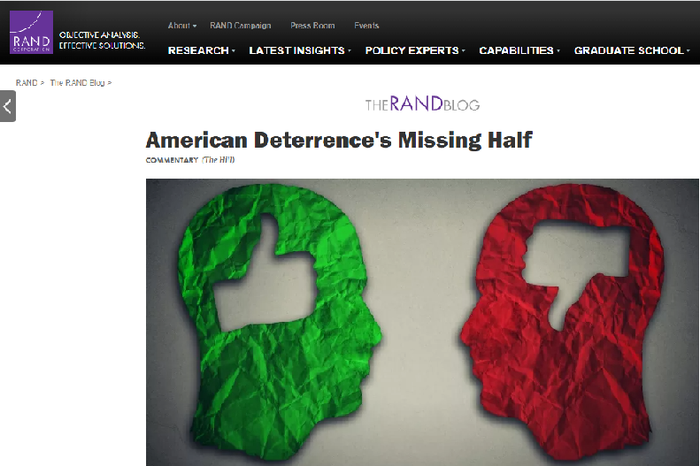 اندیشکده رَند: نیمه گمشده بازدارندگی آمریکا