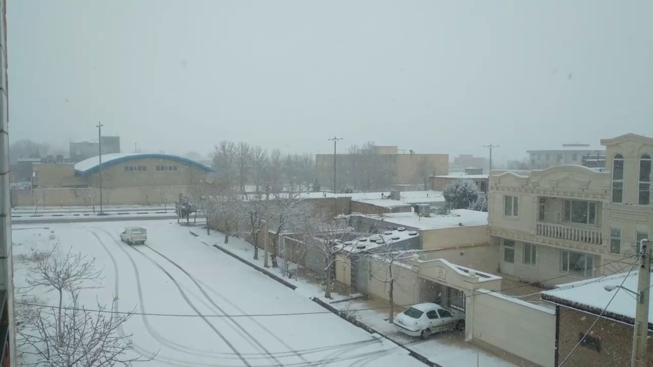 بارش برف و باران در برخی مناطق استان قزوین