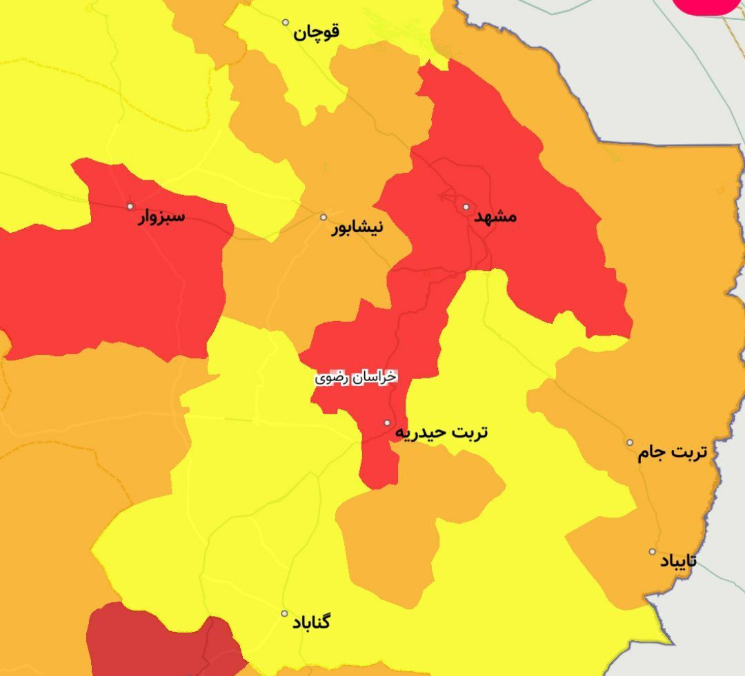 مشهد در وضعیت قرمز کرونایی قرار گرفت