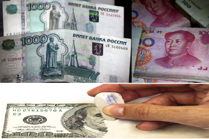 گفتگوی روسای جمهوری چین روسیه برای جایگزینی دلار با روبل و یوان