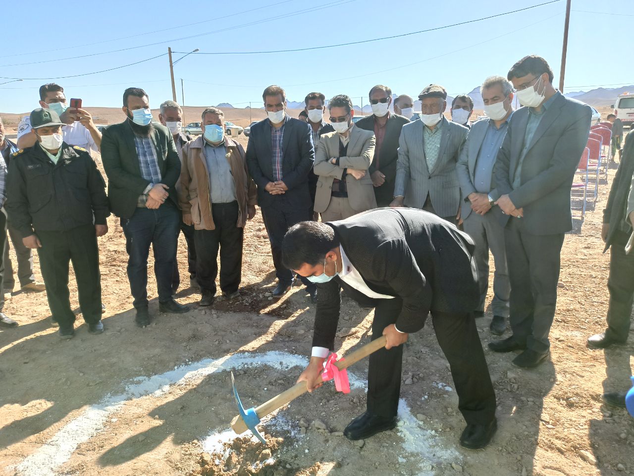 آغاز ساخت پایگاه اورژانس جاده‌ای خیری ابراهیمی در روستای بساب بافق