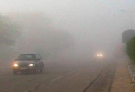 مه گرفتگی در جاده دوراهی جهرم - کوار