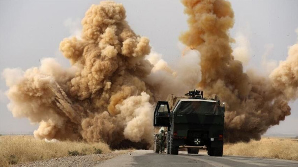 انفجار در مسیر نظامیان اشغالگر آمریکا در صلاح الدین عراق