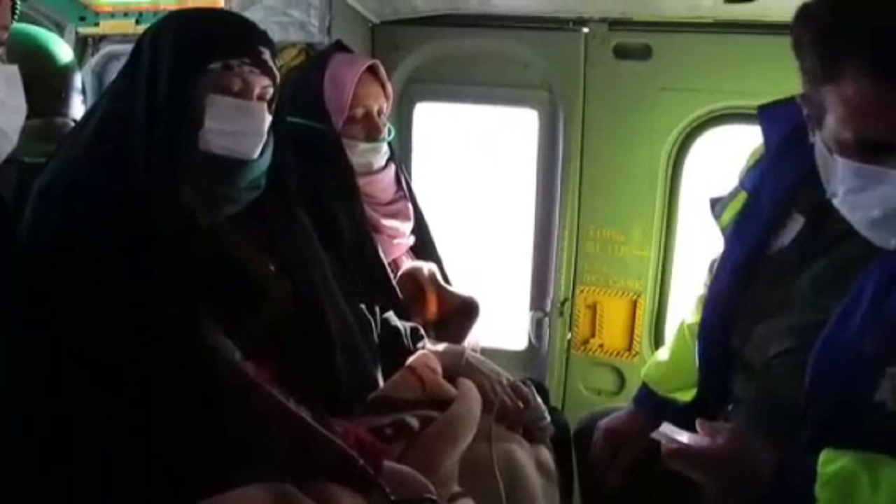 نجات جان دو مادر باردار با امداد هوایی