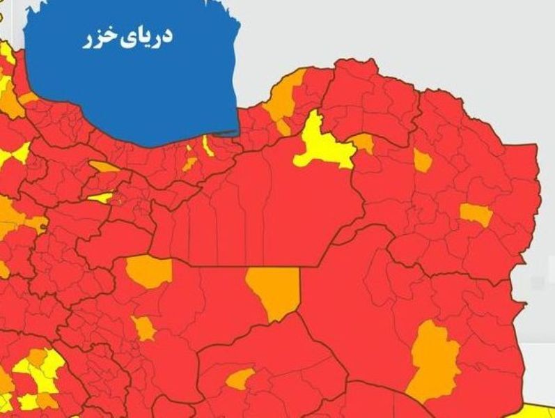 ۲۵ شهرستان خراسان رضوی در وضعیت قرمز کرونایی