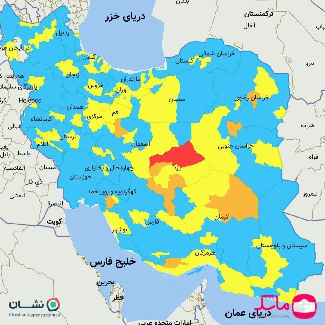 دو شهرستان دیگر استان بوشهر زرد کرونایی شدند