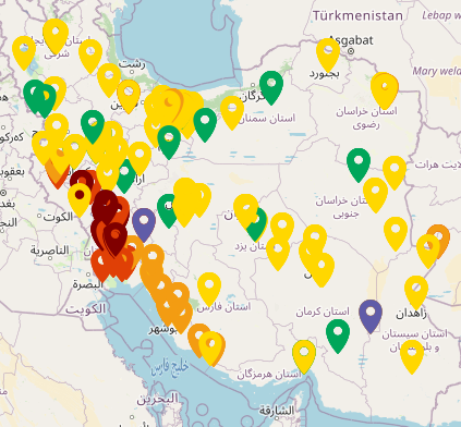 اکنون، خوزستان آلوده‌ترین استان کشور