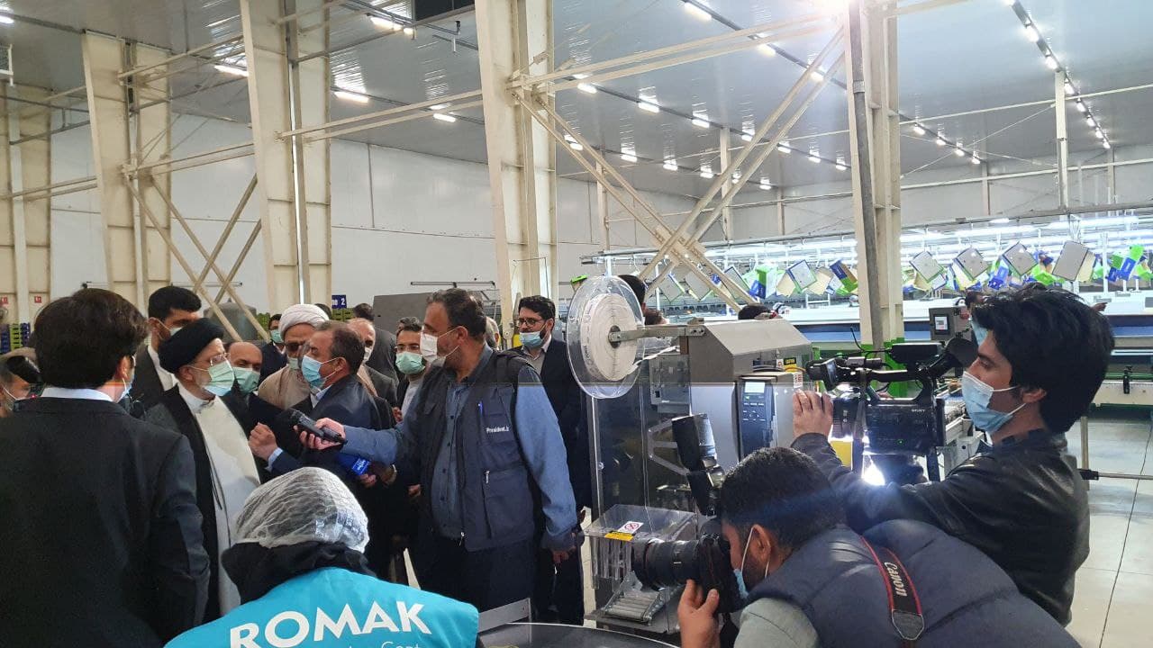 بازدید رئیس جمهور از پایانه صادرات محصولات کشاورزی مازندران