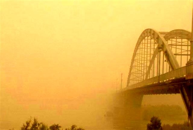 هشدار سطح نارنجی گرد و خاک در خوزستان