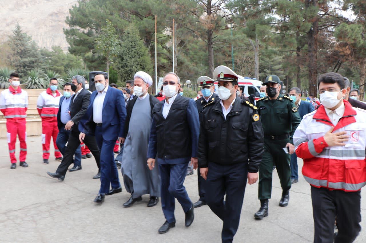 رزمایش کمیته‌های ۱۰ گانه ستاد خدمات سفر در کرمانشاه