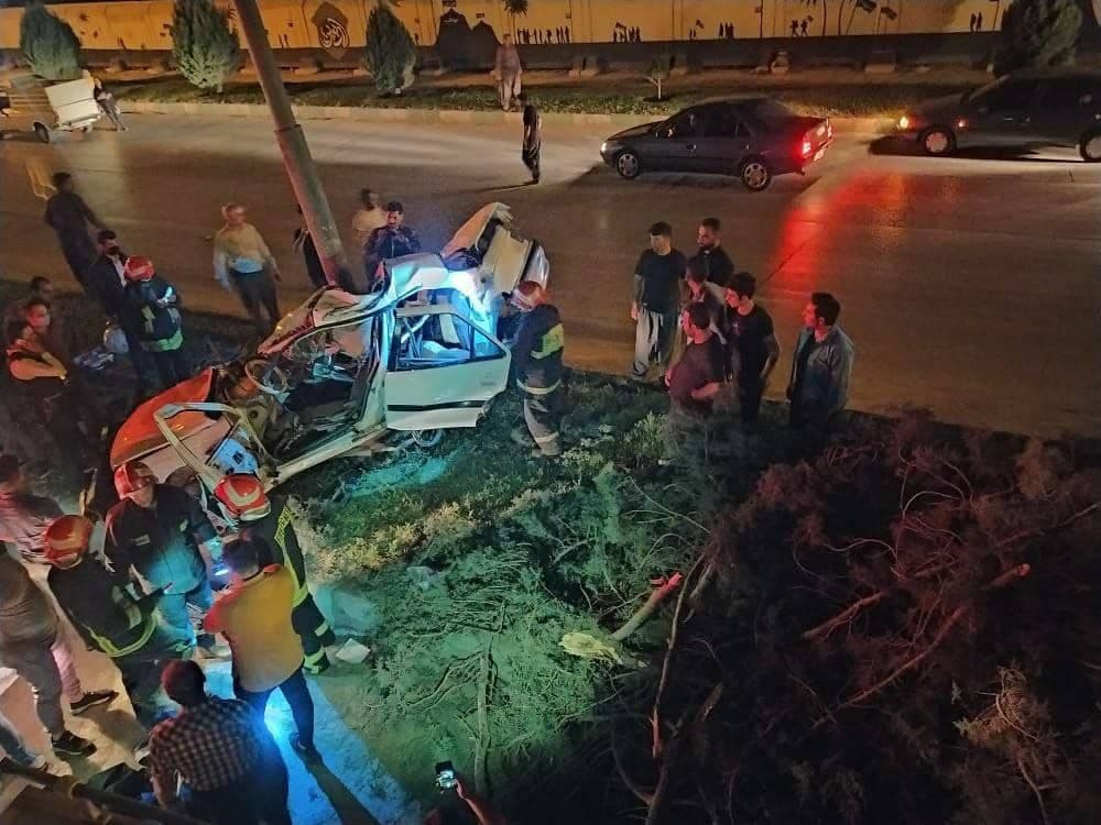 ۲ کشته و یک مجروح بر اثر سانحه رانندگی در شهر کرمانشاه