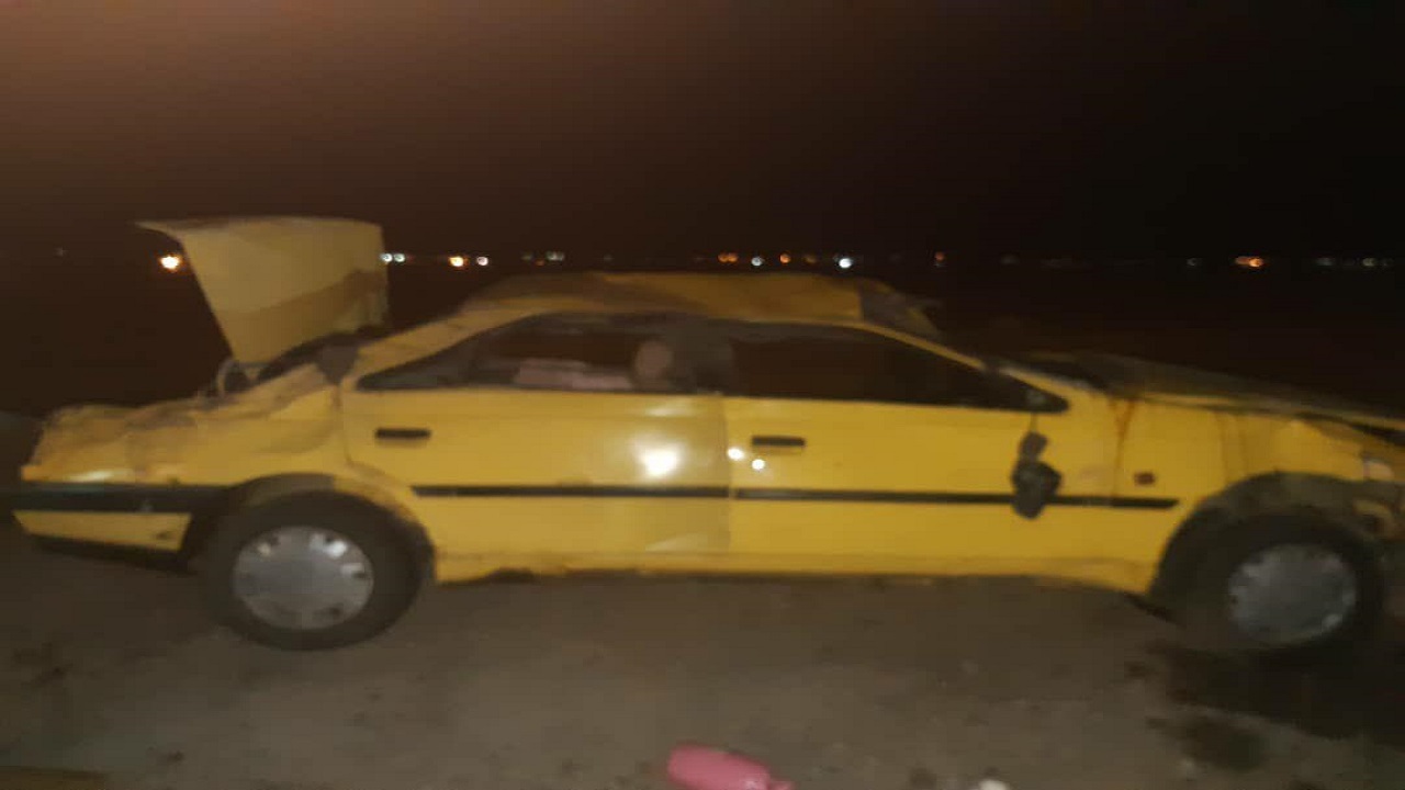 ۴ مصدوم در واژگونی خودرو در آزادراه قزوین_ تهران
