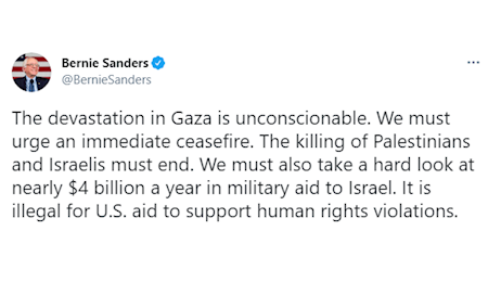 سناتور سندرز: ویرانی در غزه بی وجدانی است
