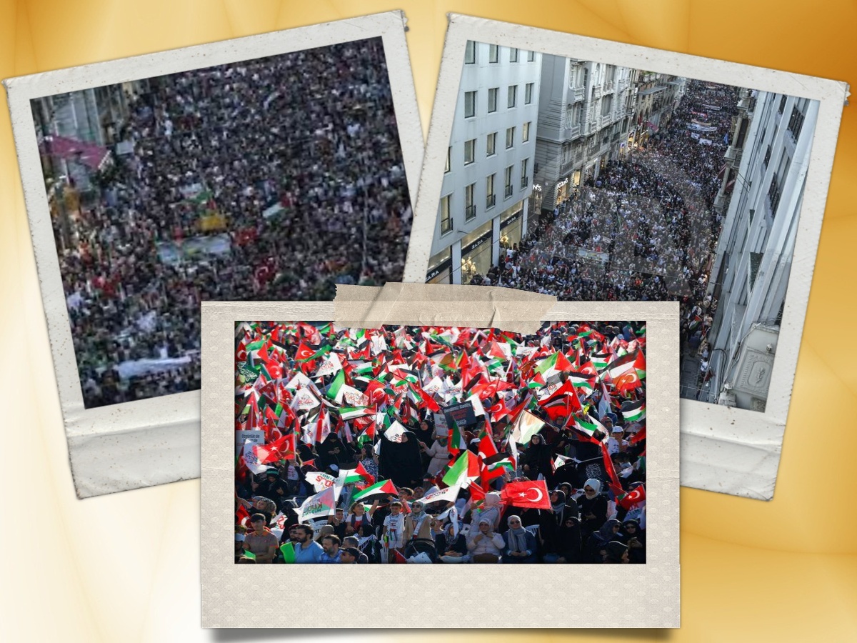 راهپیمایی در استانبول در حمایت از ملت فلسطین