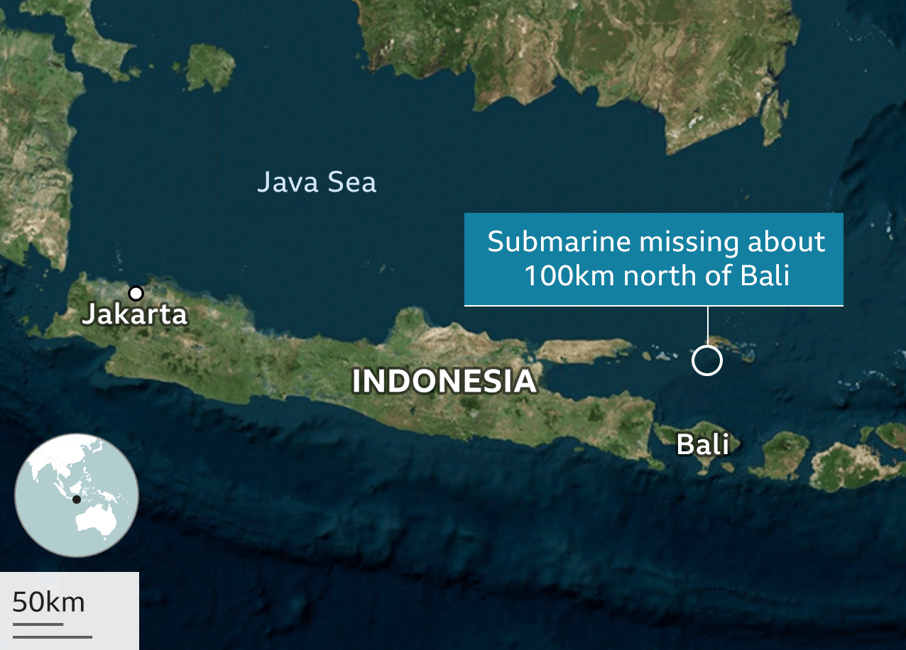 کاهش امید‌ها برای نجات سرنشینان زیردریایی اندونزی