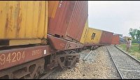 قطار باربری ایران و پاکستان دچار حادثه شد