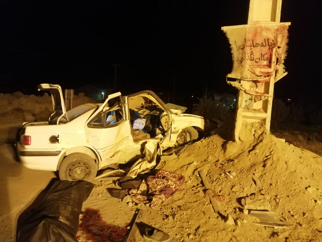 واژگونی مرگبار خودرو در روستای سانیچ یزد