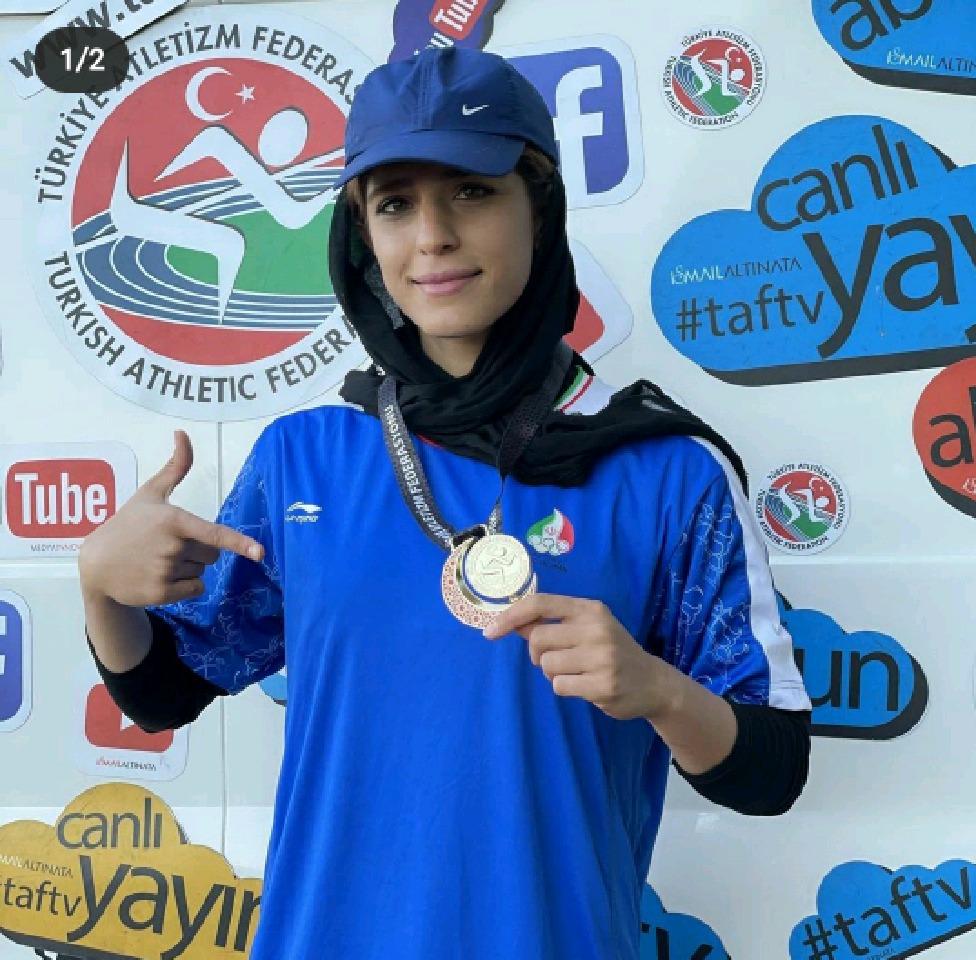 قهرمانی بانوی ورزشکار آران و بیدگلی در مسابقات بین المللی دومیدانی ترکیه