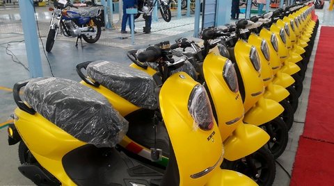 اعلام تسهیلات و تحویل موتورسیکلت برقی در اصفهان