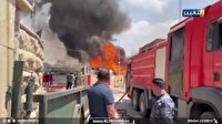 آتش سوزی در یک ایستگاه نفتی در کرکوک
