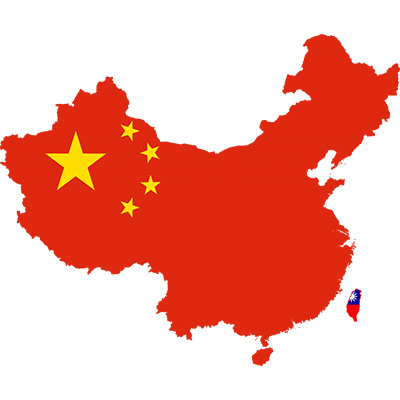 نقشه چین پرچم چین