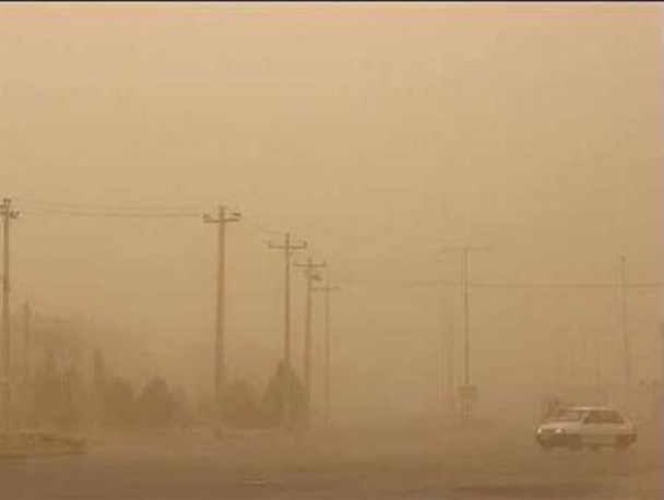 وزش باد نسبتا شدید و گردو خاک و غلظت ریزگردها در غرب استان