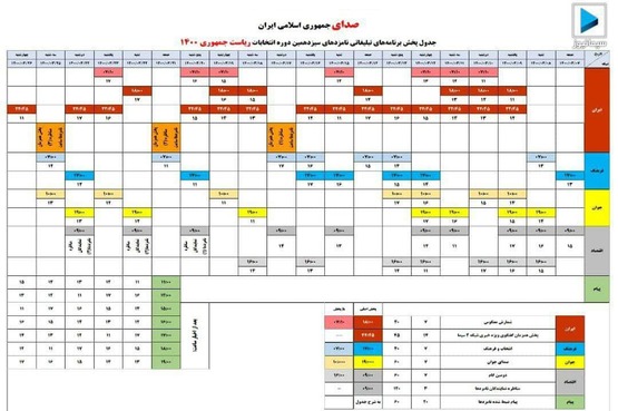 زمان بندی تبلیغاتی ۷ نامزد ریاست جمهوری