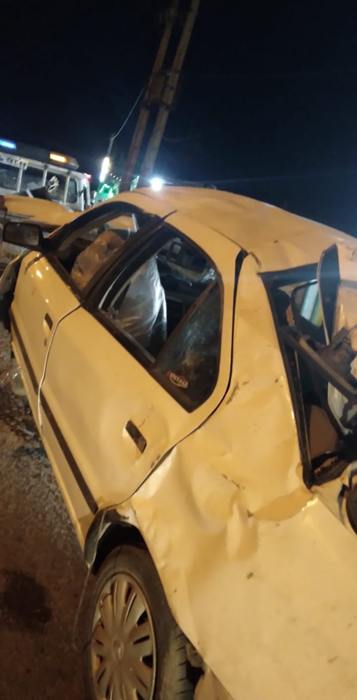 دومین تصادف خودرو حامل اتباع بیگانه در مهریز در یک روز