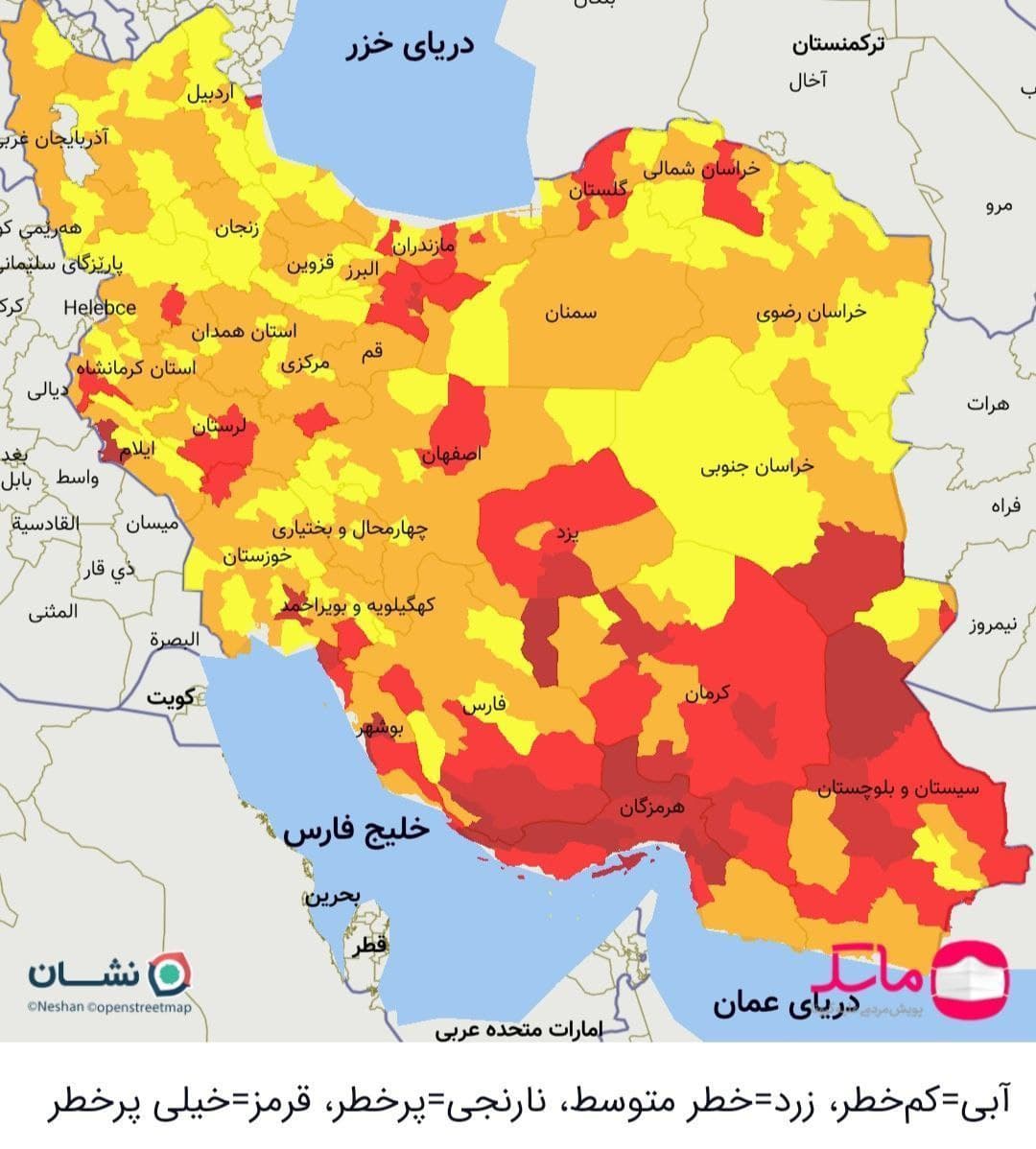 کاهش شمار شهرستان‌های قرمز کرونایی استان بوشهر
