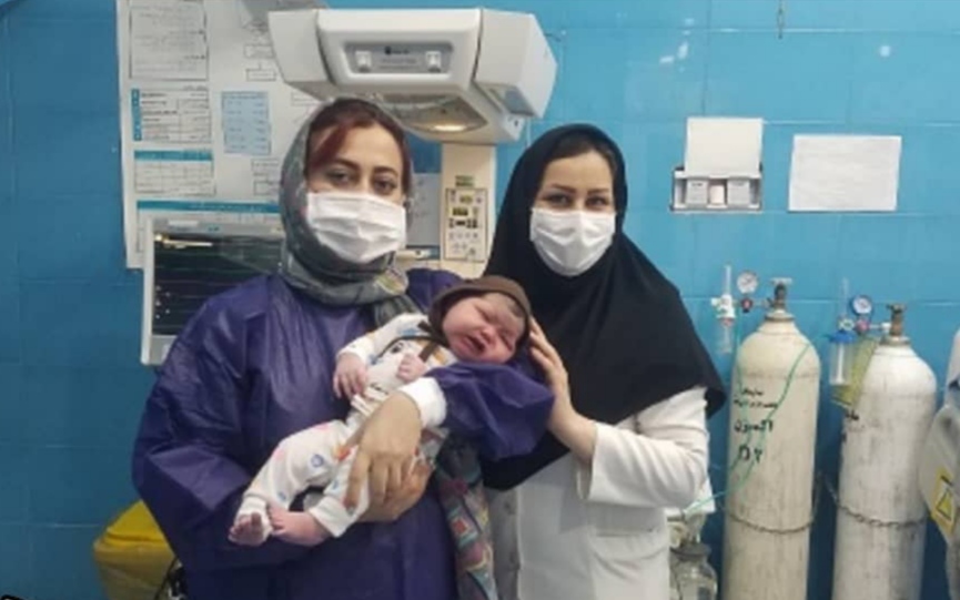 تولد نوزاد افغان در بیمارستان حضرت فاطمه الزهرا (س) شهرستان مُهر