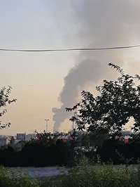 آتش سوزی در حاشیه بزرگراه آزادگان